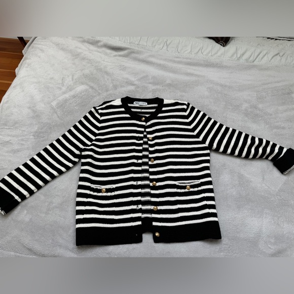 Zara nautical stripe cardigan - Picture 2 of 5